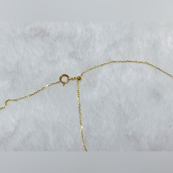 18K Yellow Gold Dainty Double Layered Chain Necklace - Picture 10 of 12